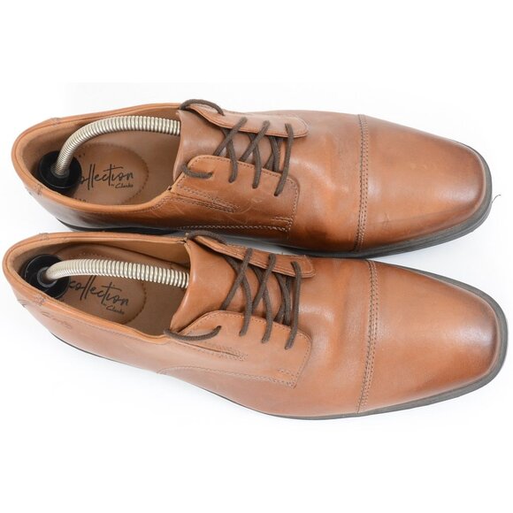 Clarks Collection Men\'s Tilden Leather Cap Toe Oxford Preppy Old Money Shoes main image 5